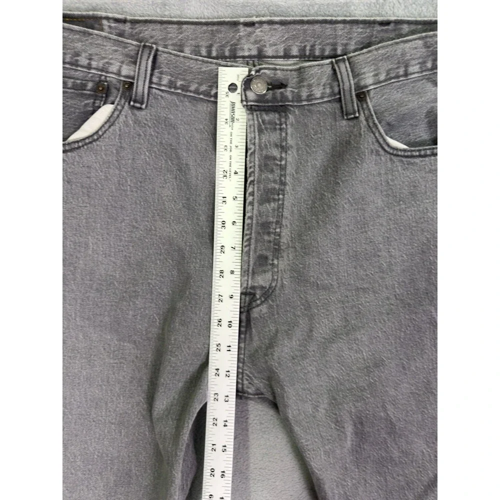 Levis 501 XX Jeans Mens 40x32 Gray Straight Classic Button Fly Mid Rise Denim